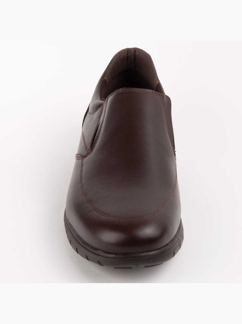 Mocassin Natuurlijk Leer Purapiel Bruin - Kiabi