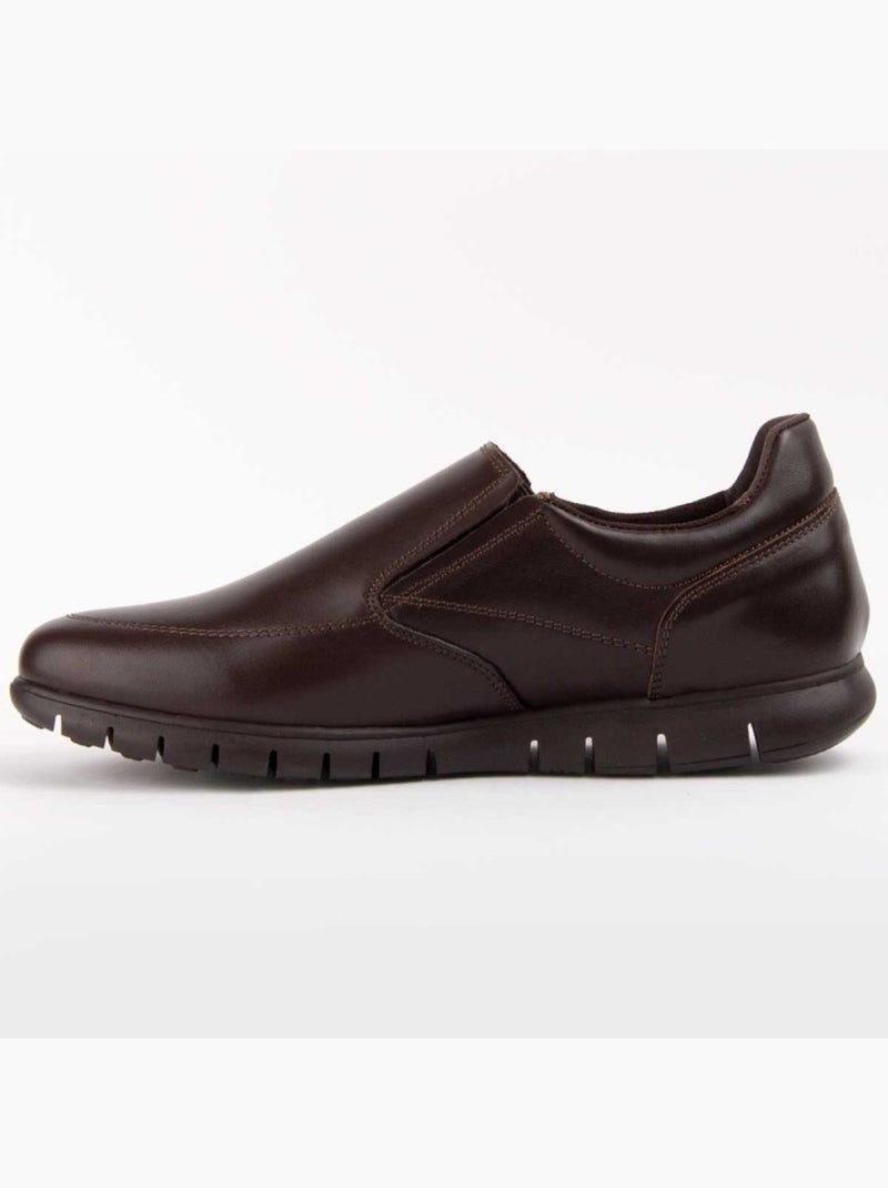 Mocassin Natuurlijk Leer Purapiel Bruin - Kiabi