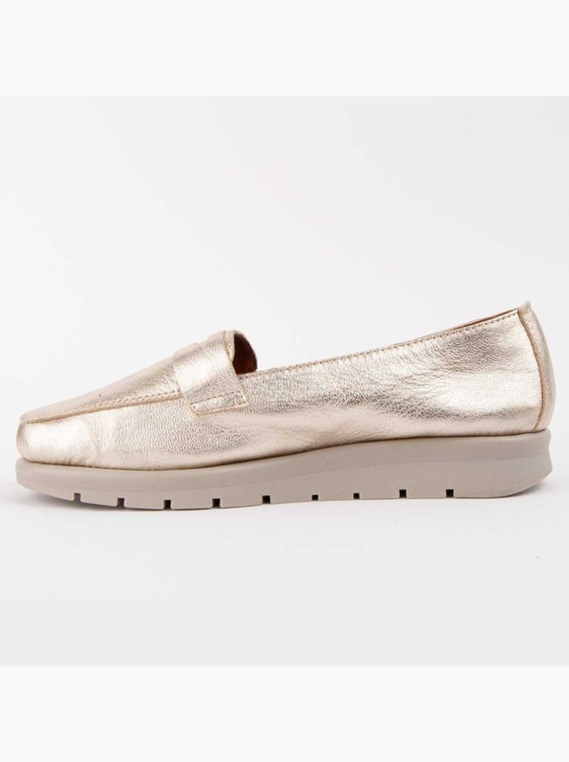Mocassin Natuurlijk Leer Purapiel Goud/Goudkleurig - Kiabi