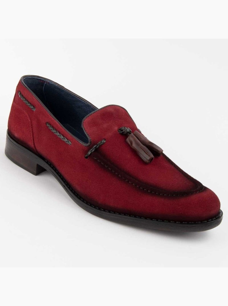 Mocassin Natuurlijk Leer Purapiel Rood - Kiabi