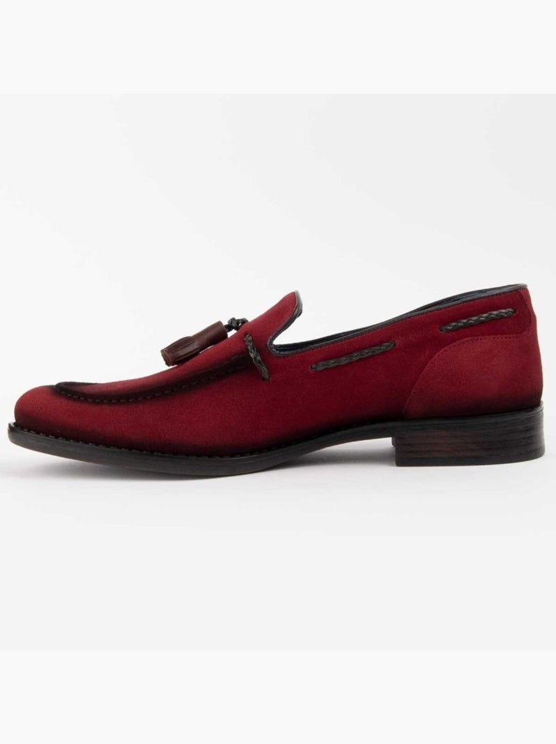 Mocassin Natuurlijk Leer Purapiel Rood - Kiabi