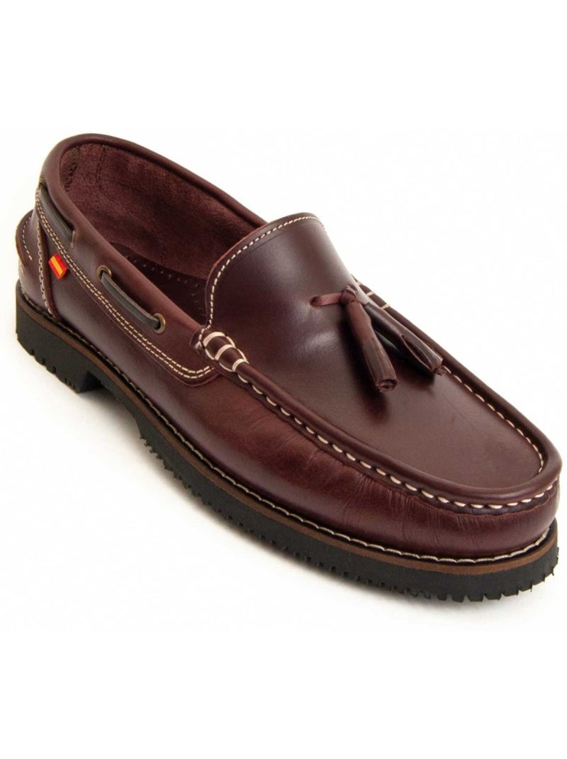 Mocassin Natuurlijk Leer Purapiel Rood - Kiabi