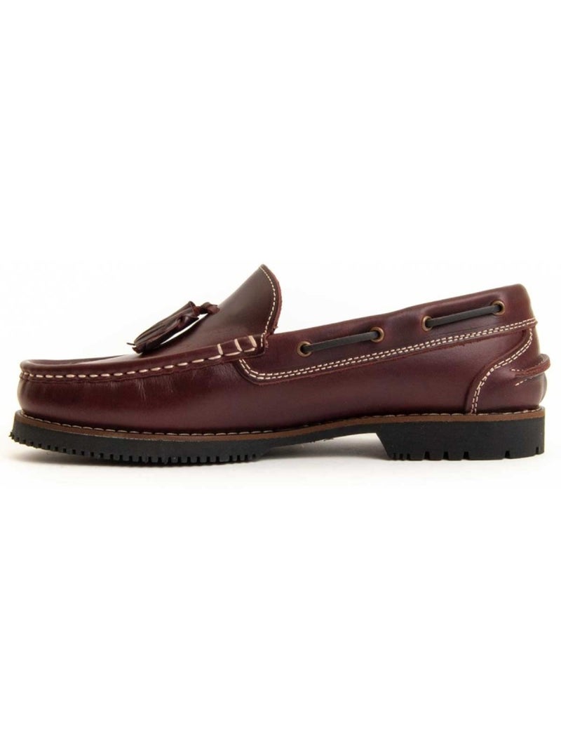 Mocassin Natuurlijk Leer Purapiel Rood - Kiabi