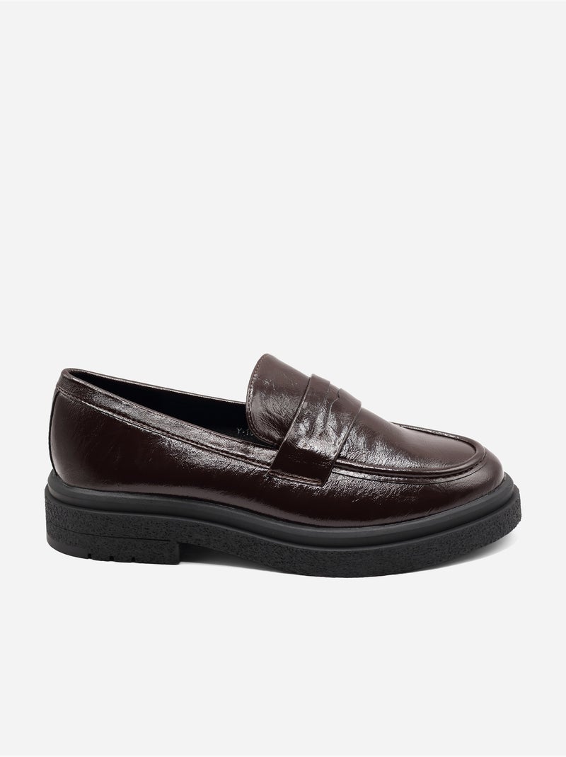 Mocassins à enfiler Marron foncé - Kiabi