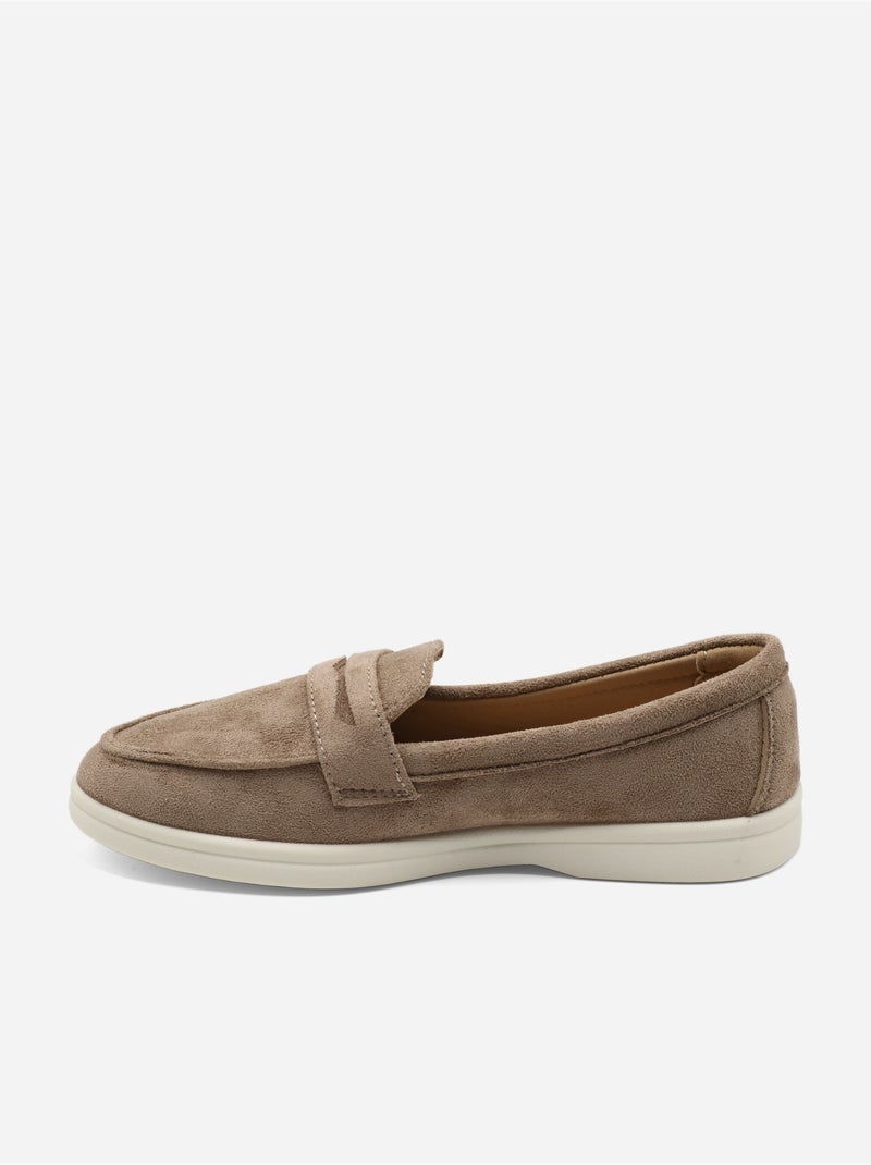 Mocassins à enfiler Taupe - Kiabi