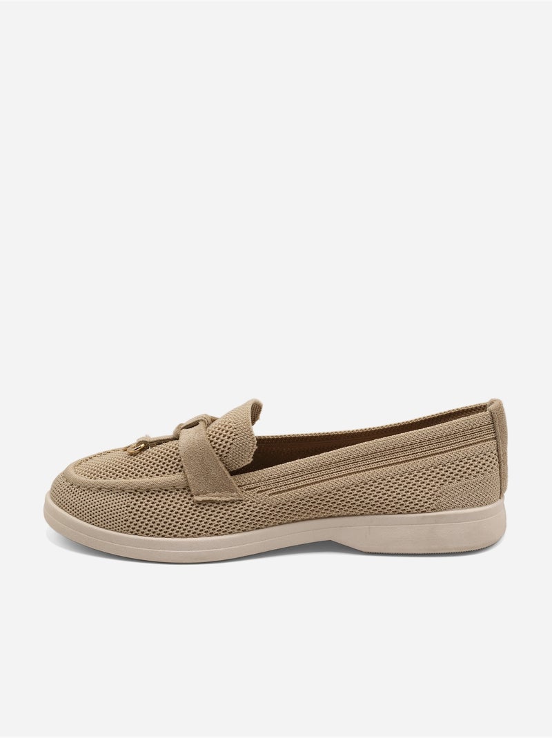 Mocassins à enfiler Taupe - Kiabi