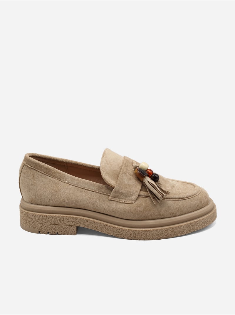 Mocassins à enfiler Taupe - Kiabi