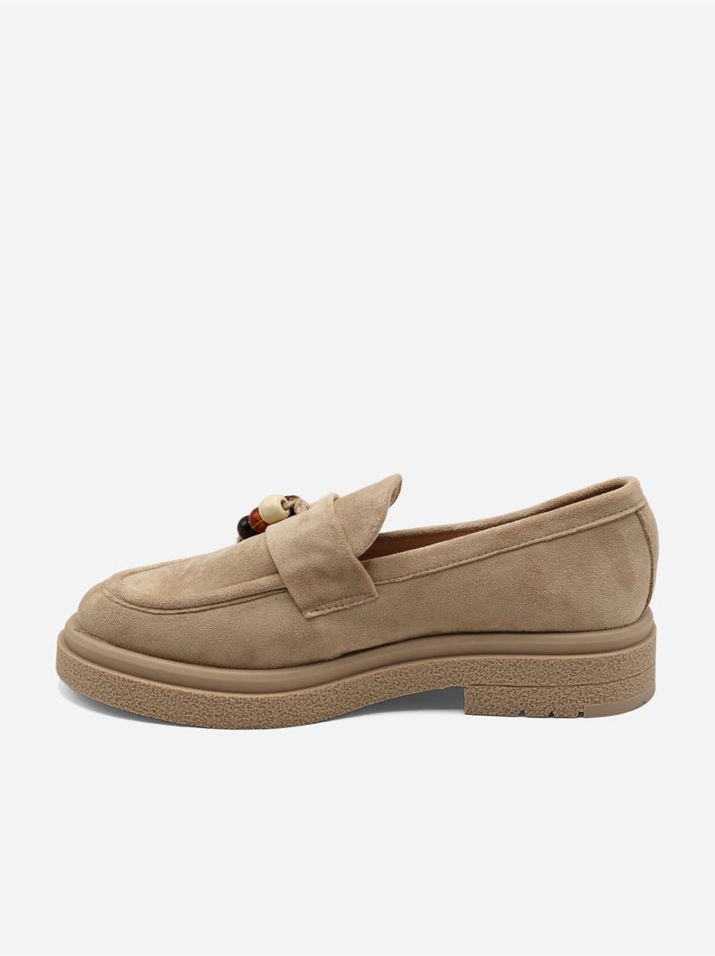 Mocassins à enfiler Taupe - Kiabi