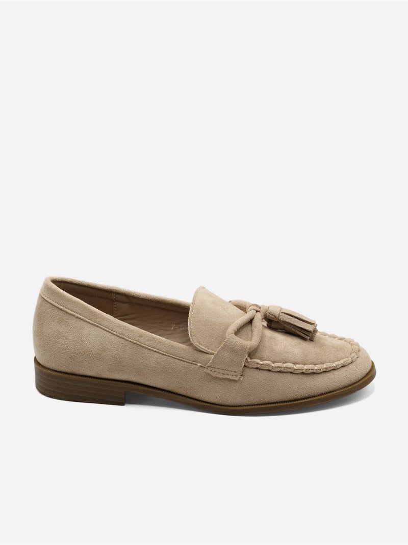 Mocassins à enfiler Taupe - Kiabi