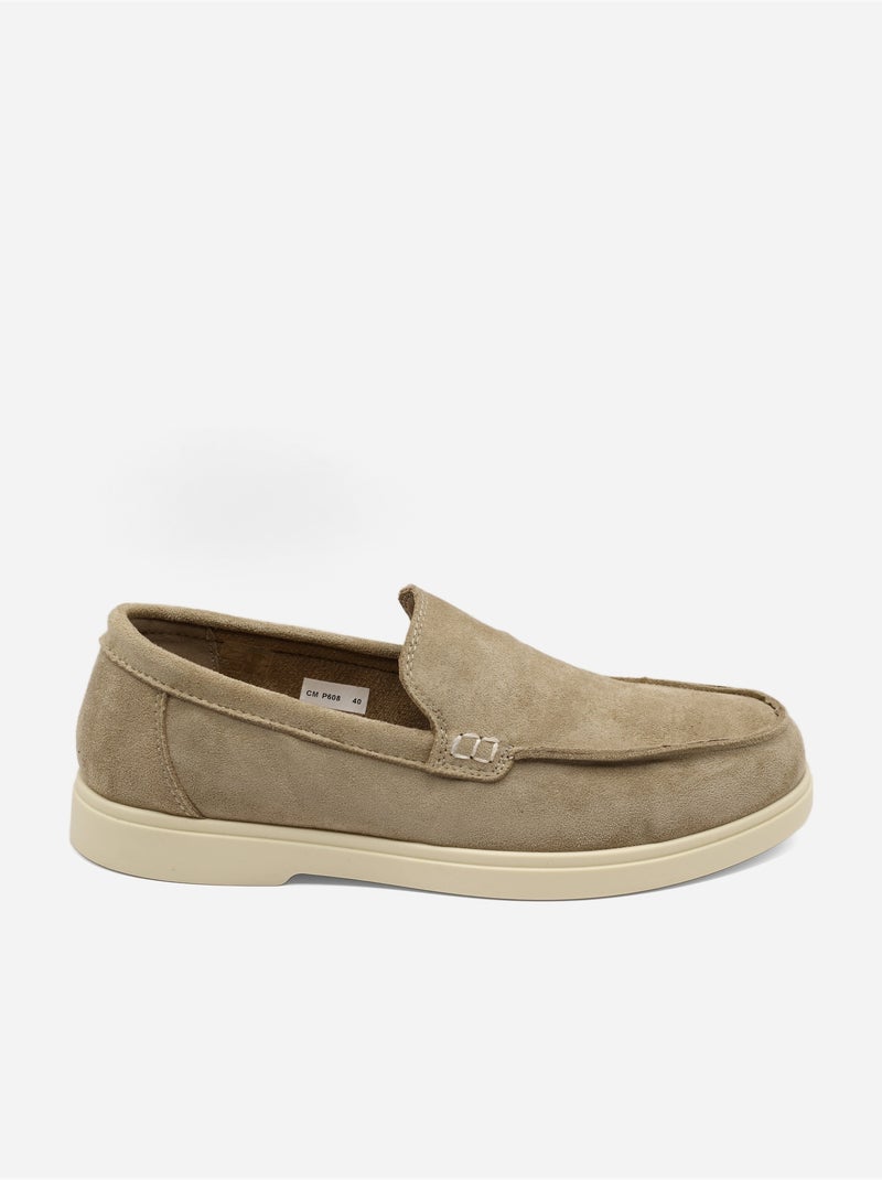 Mocassins à enfiler Taupe - Kiabi