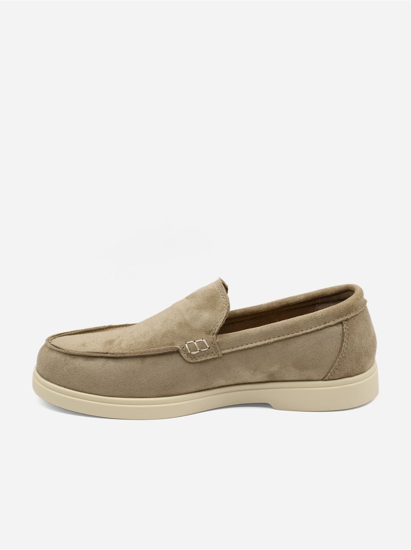 Mocassins à enfiler Taupe - Kiabi