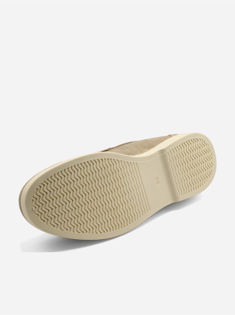 Mocassins à enfiler Taupe - Kiabi