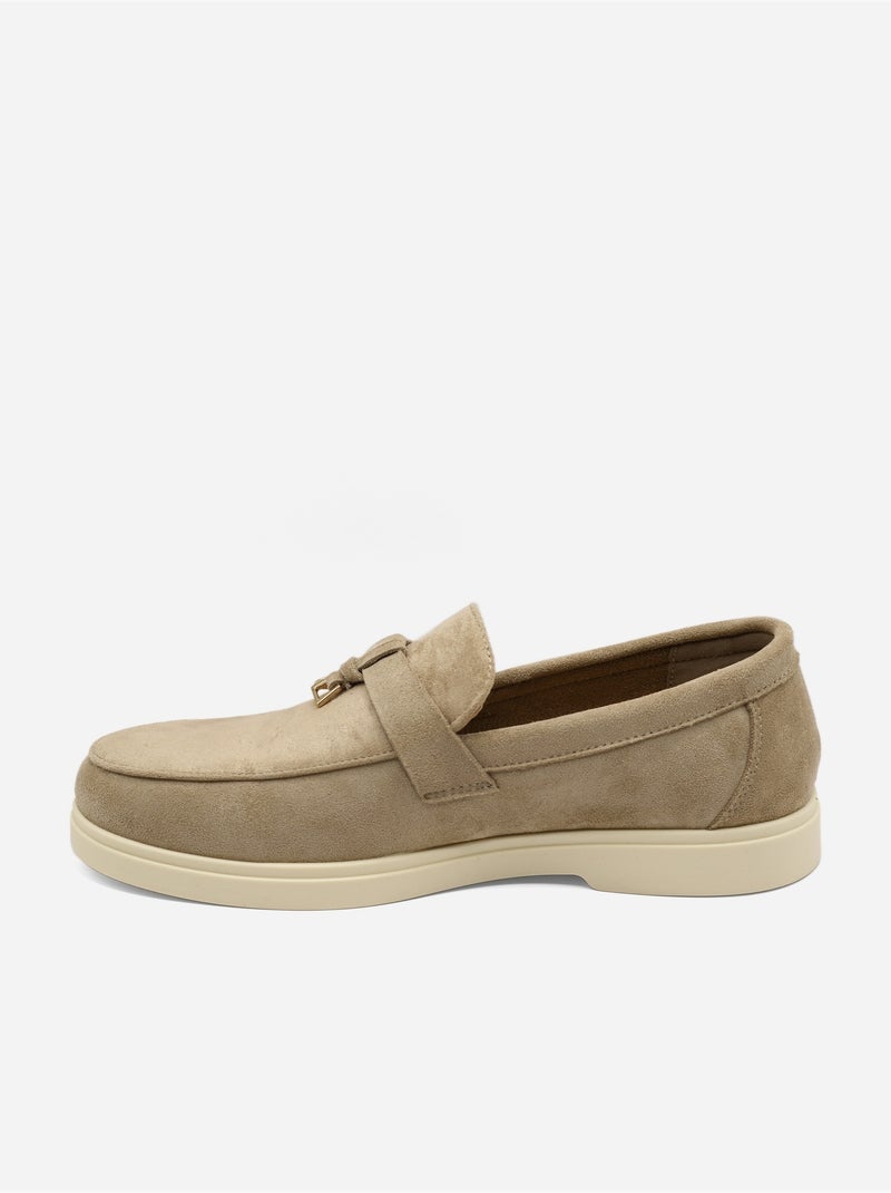 Mocassins à enfiler Taupe - Kiabi