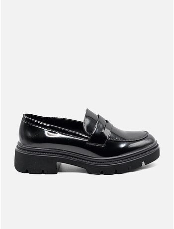 Mocassins à finition brillante