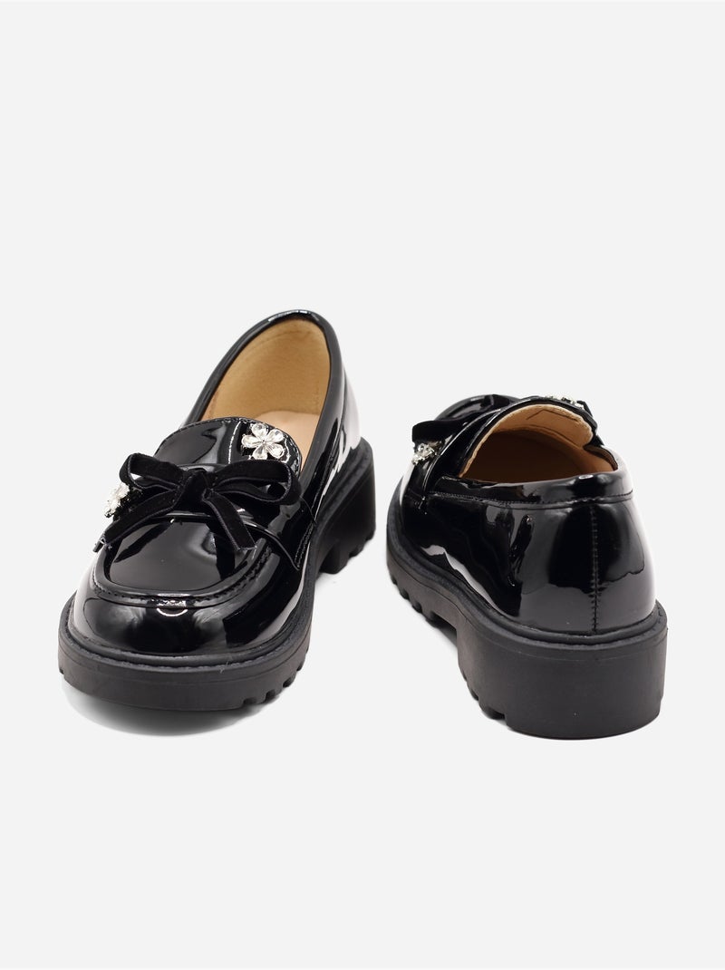 Mocassins à finition brillante Noir - Kiabi