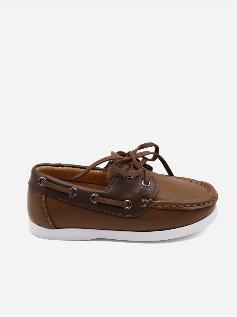 Mocassins a lacets Camel - Kiabi