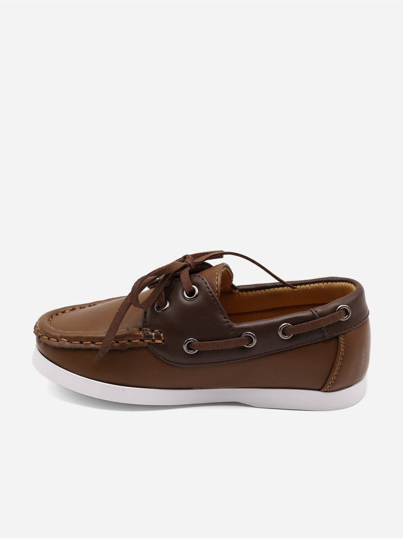 Mocassins a lacets Camel - Kiabi