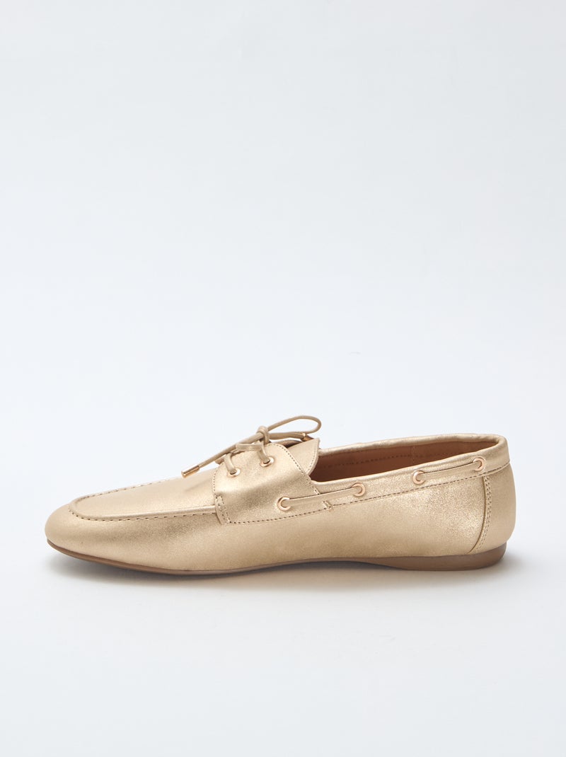 Mocassins à lacets Jaune - Kiabi