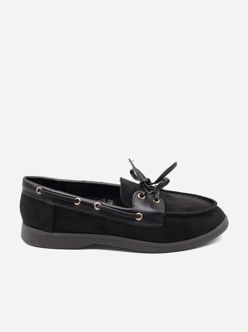 Mocassins a lacets Noir - Kiabi