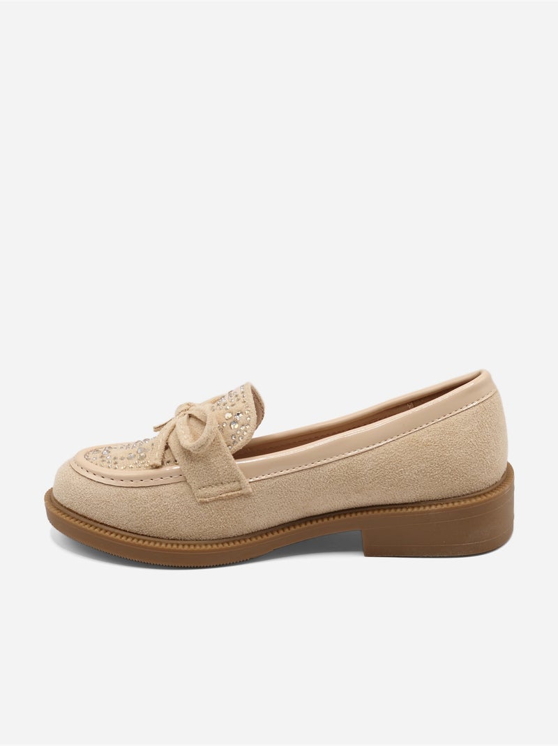 Mocassins à noeuds Crème - Kiabi