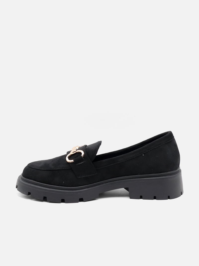 Mocassins à semelle épaisse Noir - Kiabi