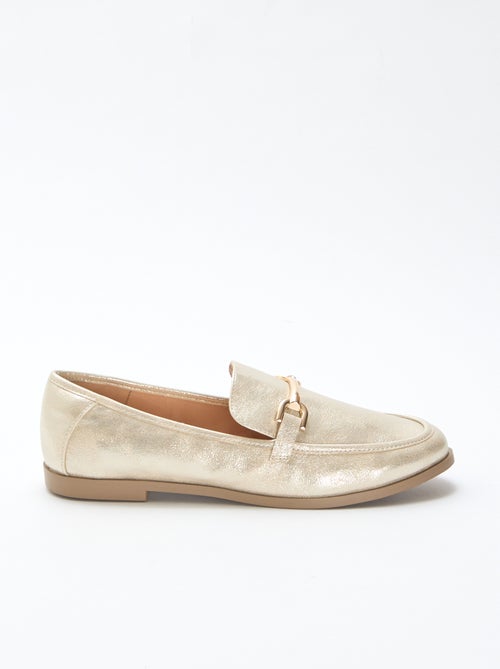 Mocassins argentées et pailletées - Kiabi