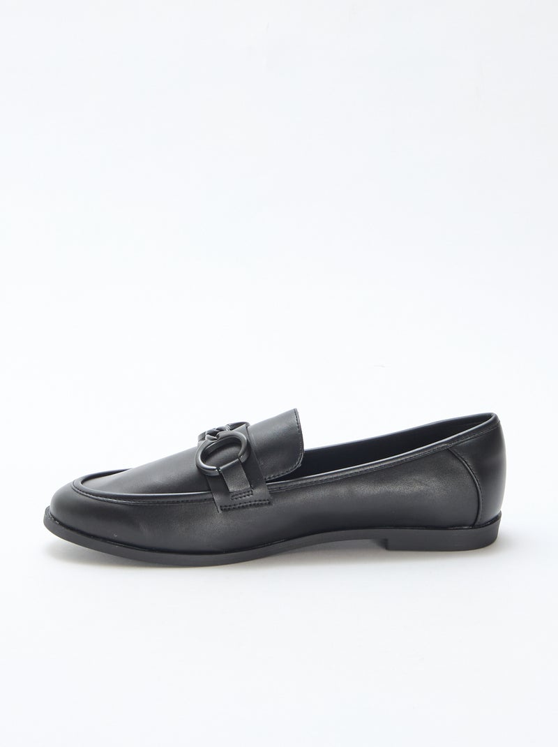 Mocassins avec chaîne Noir - Kiabi