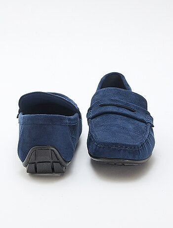 Mocassins bateau effet suédine
