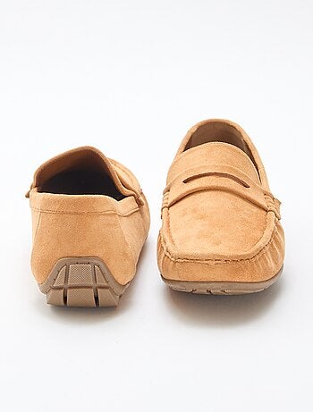 Mocassins bateau effet suédine