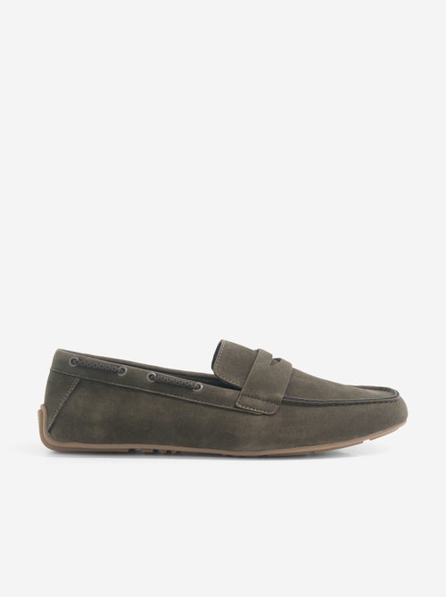Mocassins bateau en suédine - Kiabi