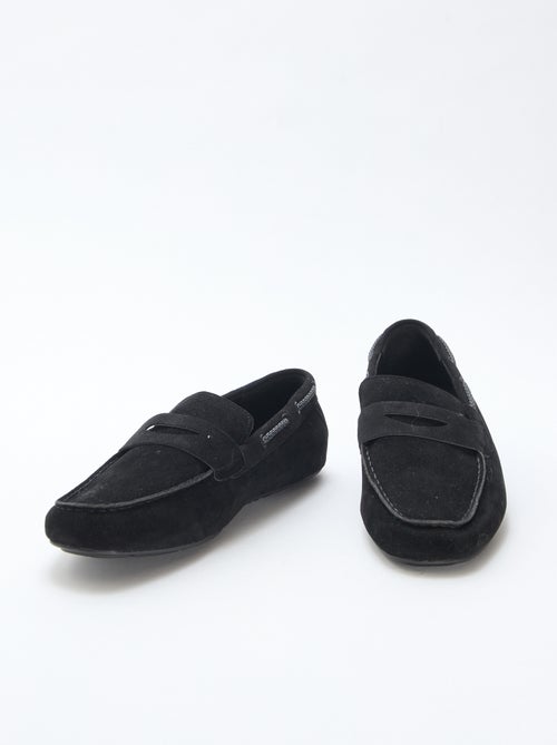 Mocassins bateau en suédine unie - Kiabi