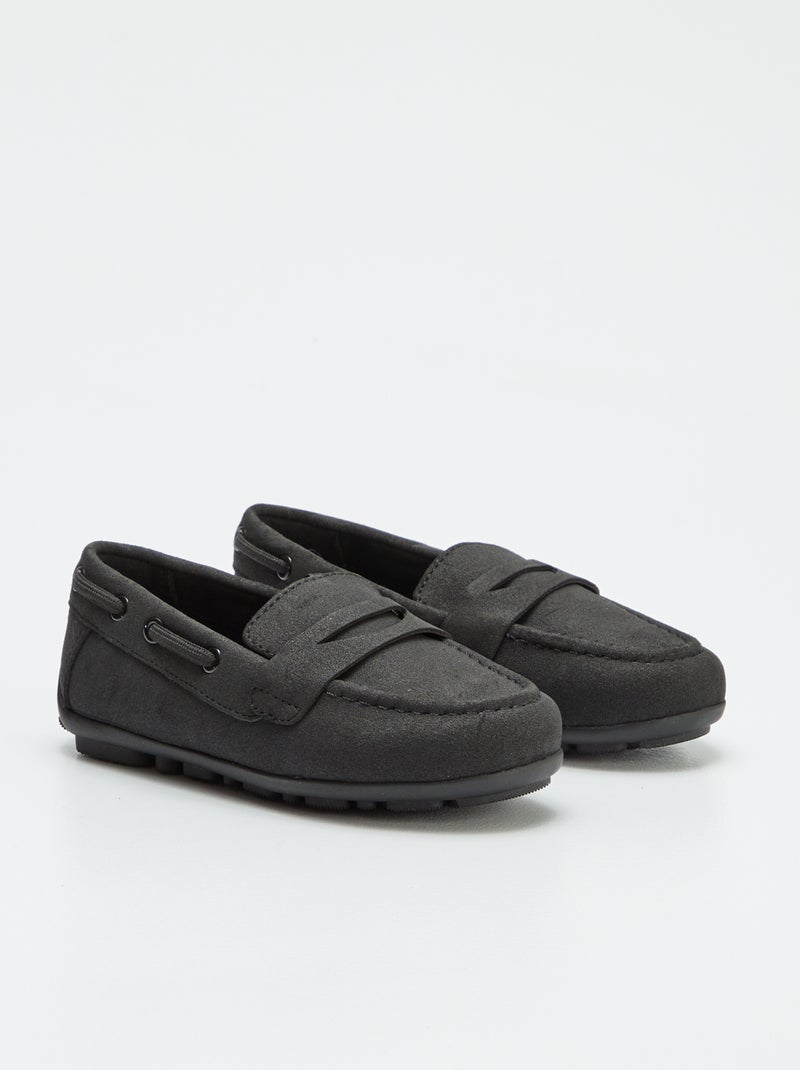 Mocassins bateaux unis Noir - Kiabi