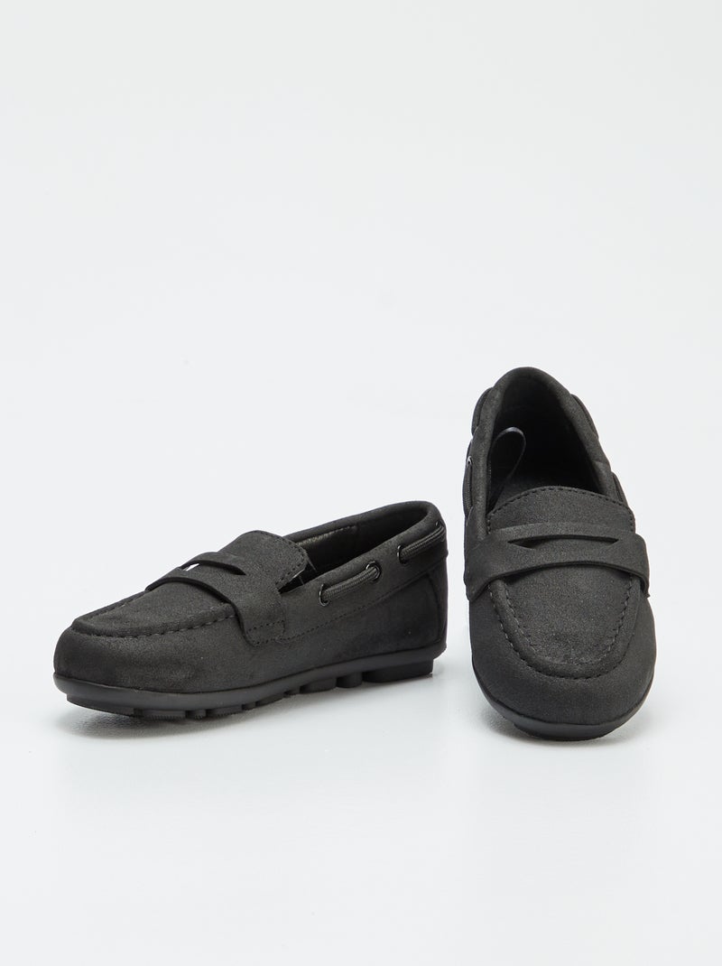 Mocassins bateaux unis Noir - Kiabi