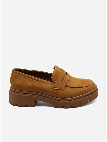 Mocassins effet daim