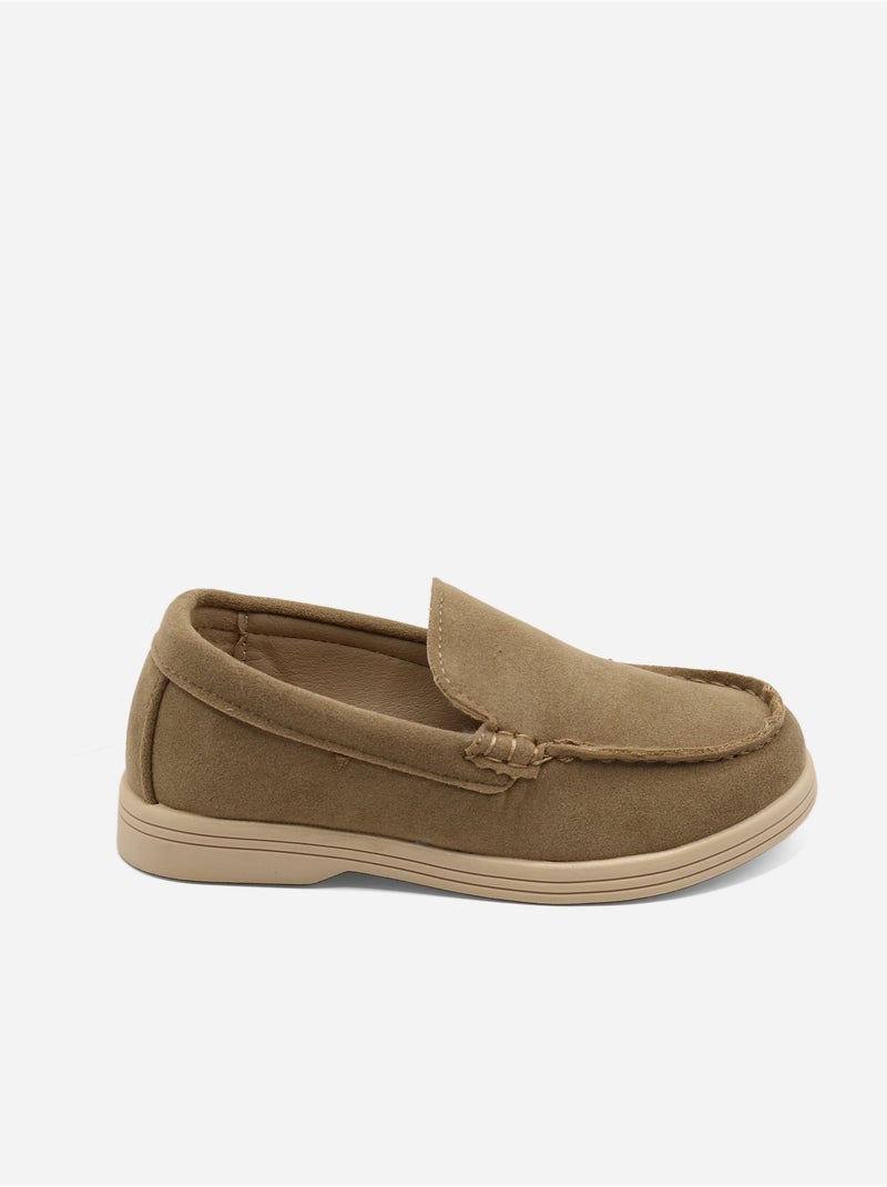 Mocassins effet daim Taupe - Kiabi