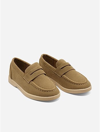 Mocassins effet daim