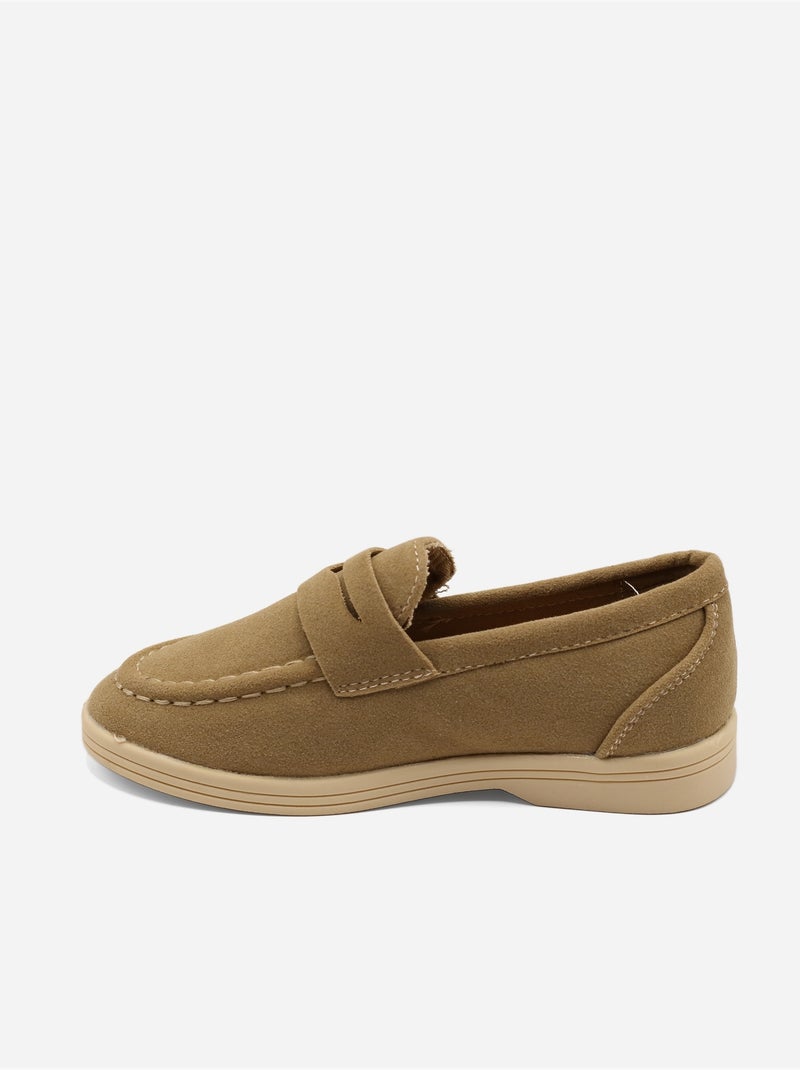 Mocassins effet daim Taupe - Kiabi