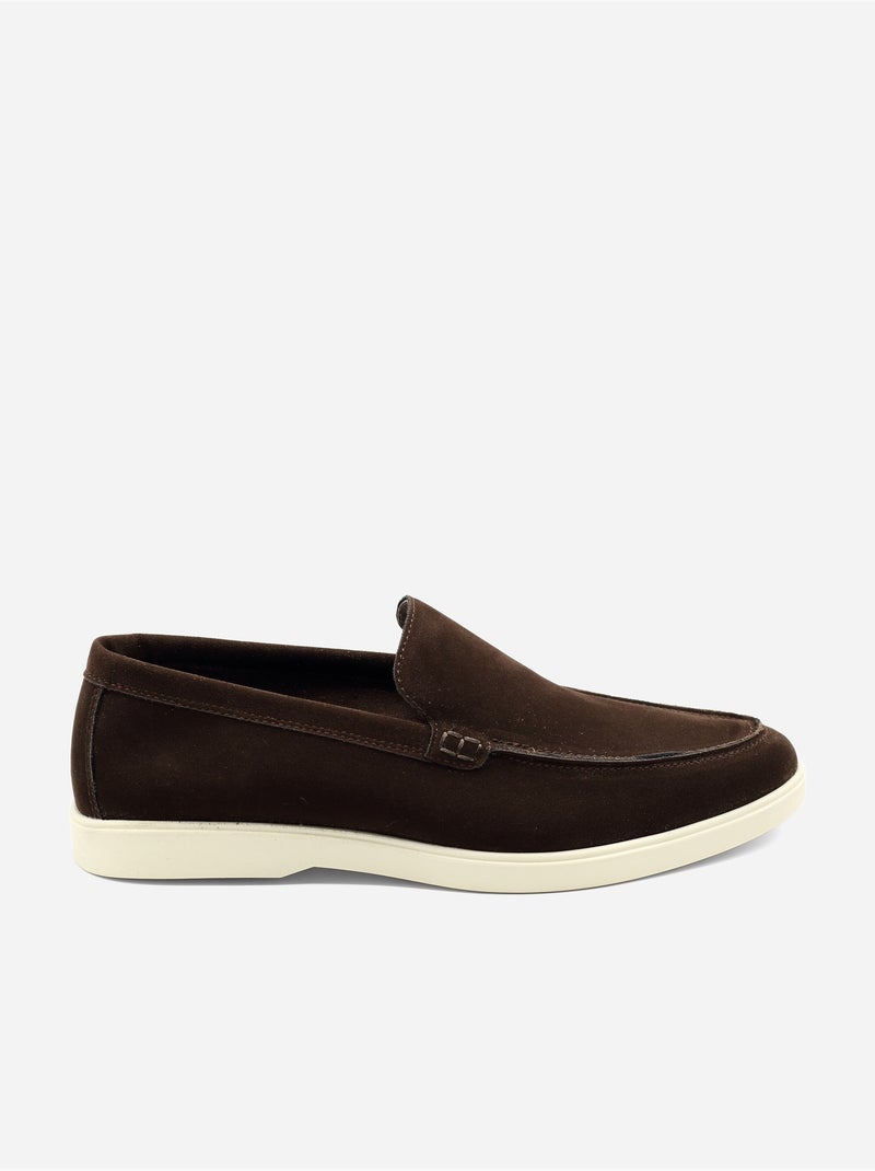 Mocassins en cuir - Uomo Marron foncé - Kiabi
