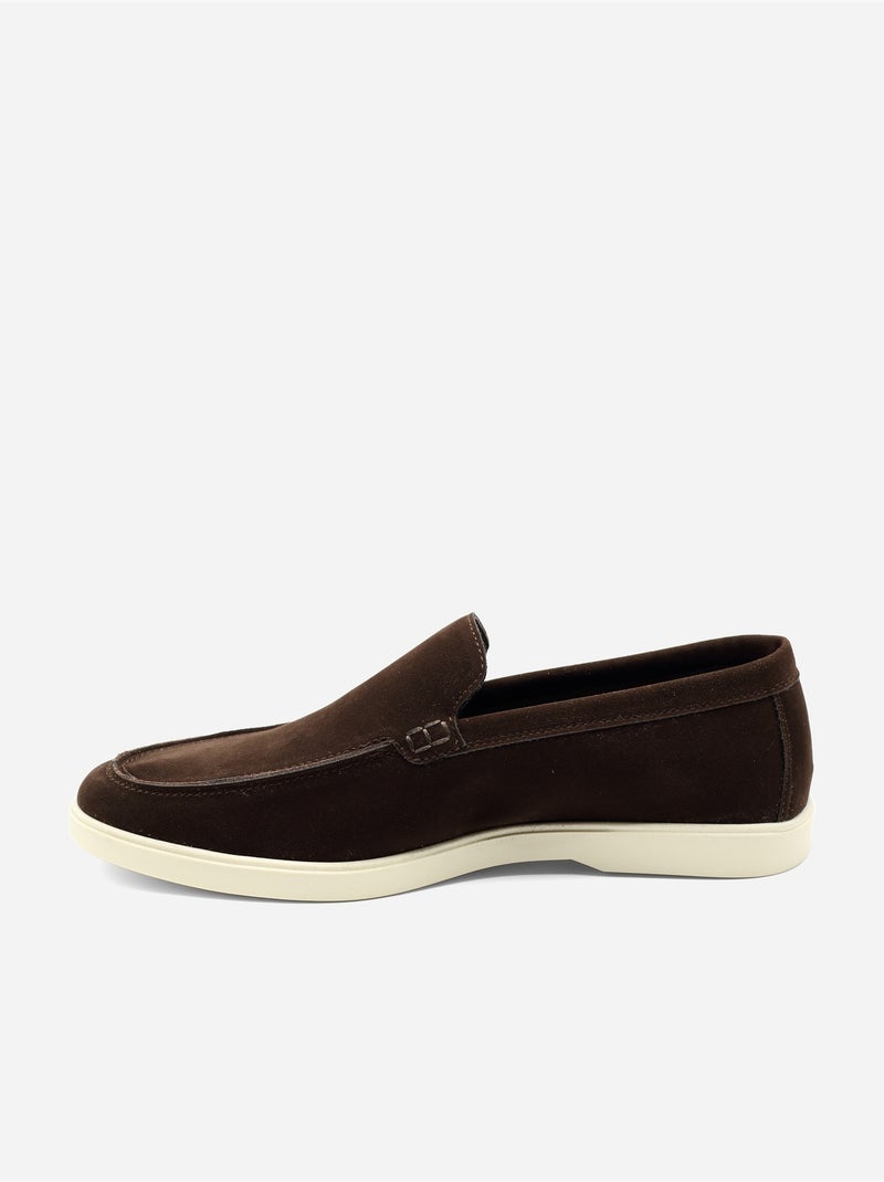 Mocassins en cuir - Uomo Marron foncé - Kiabi