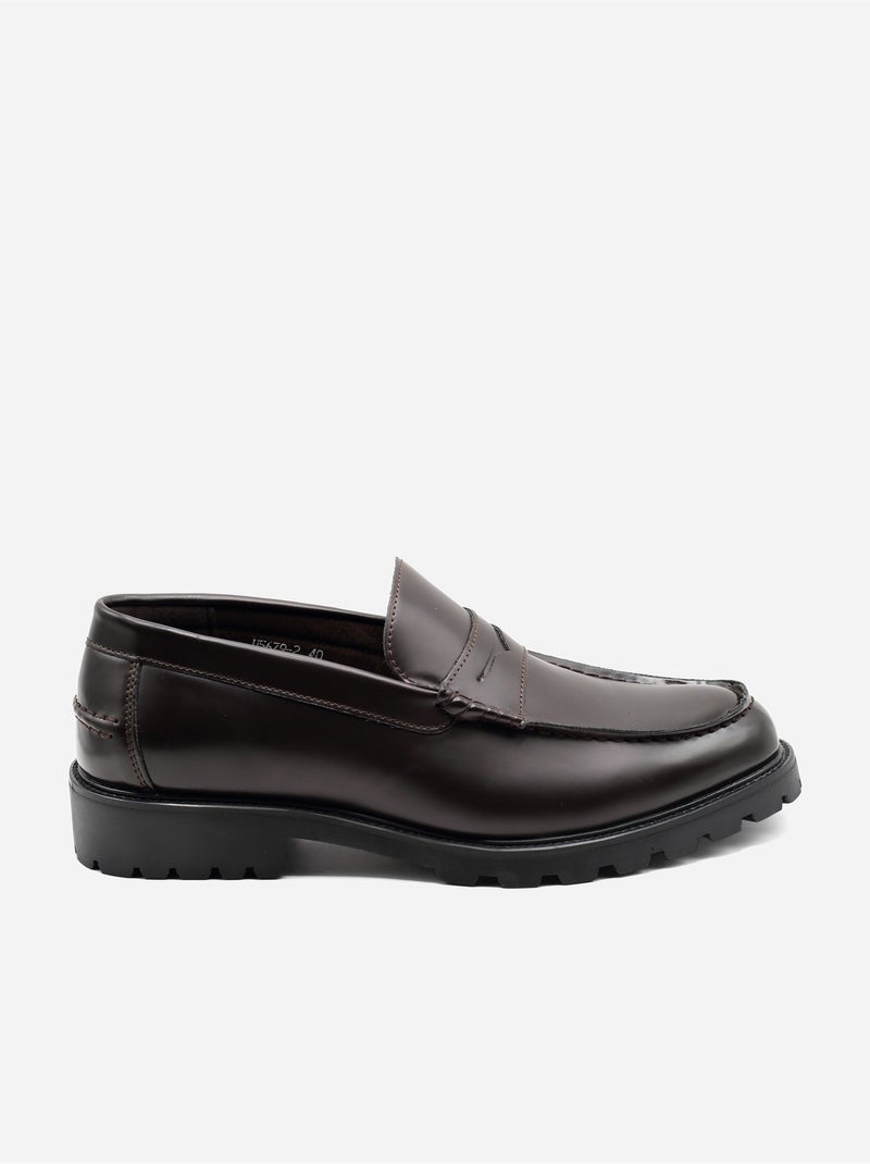 Mocassins en cuir - Uomo Marron - Kiabi