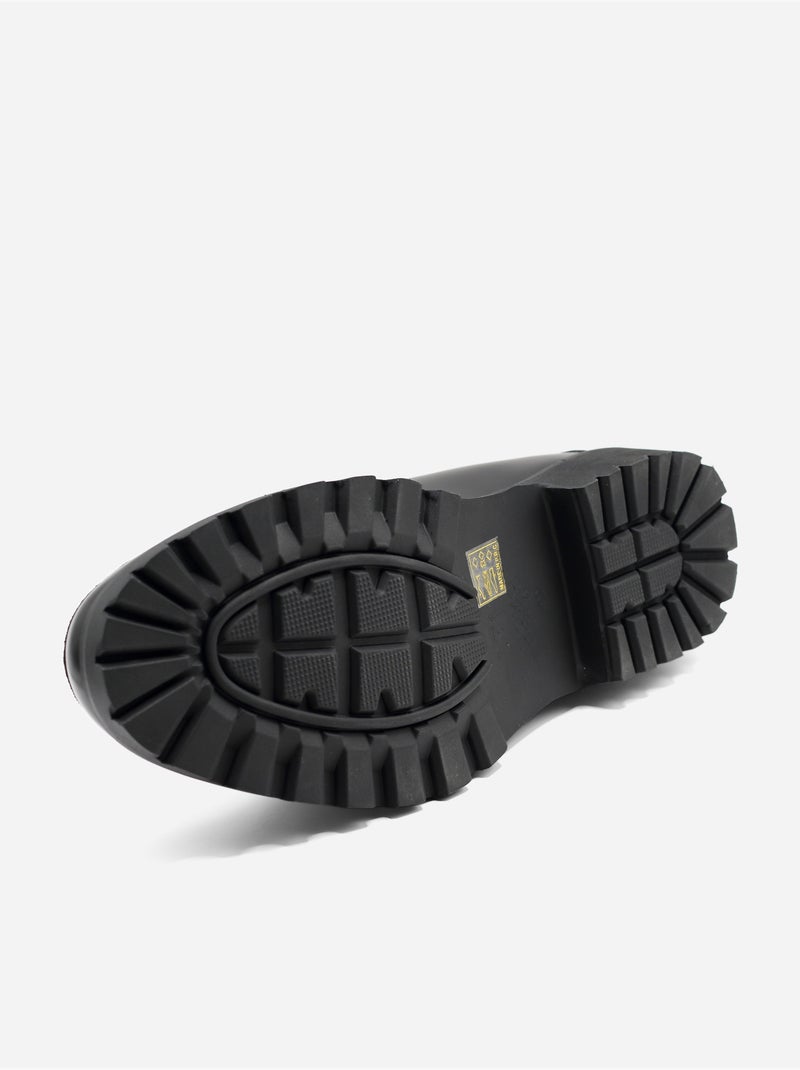 Mocassins en cuir - Uomo Noir - Kiabi