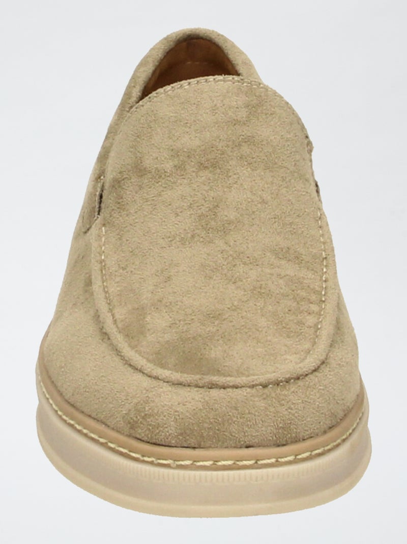 Mocassins en suédine Beige - Kiabi