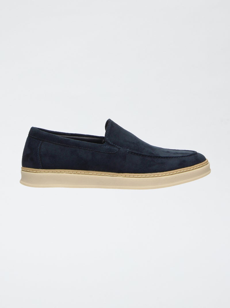 Mocassins en suédine Bleu - Kiabi