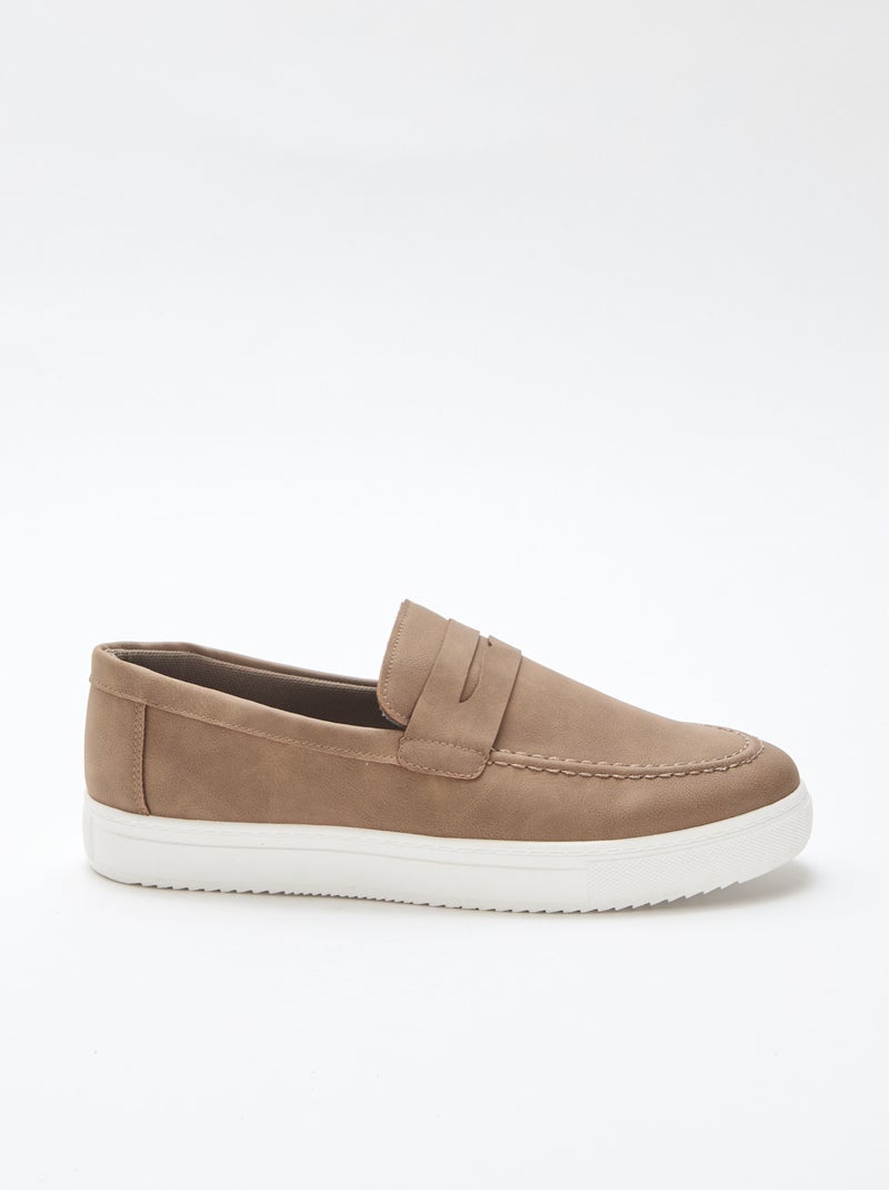 Mocassins en suédine Marron - Kiabi