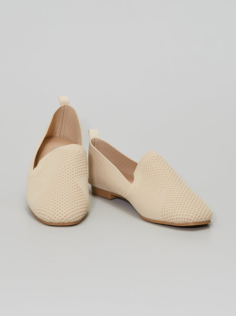 Mocassins en tissu Beige - Kiabi
