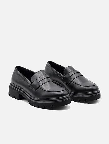 Mocassins met dikke zool