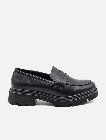 Mocassins met dikke zool