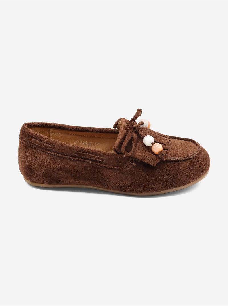 Mocassins met franjes Bruin - Kiabi