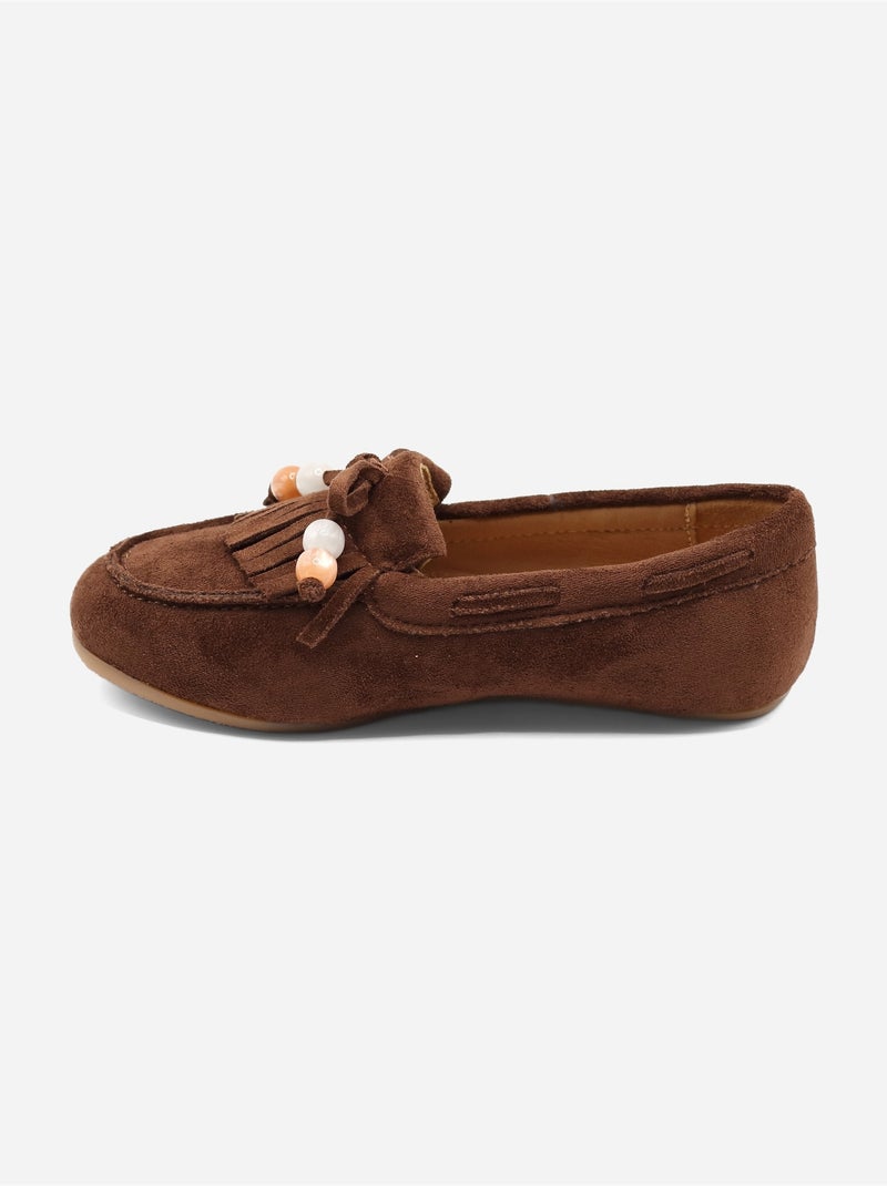 Mocassins met franjes Bruin - Kiabi
