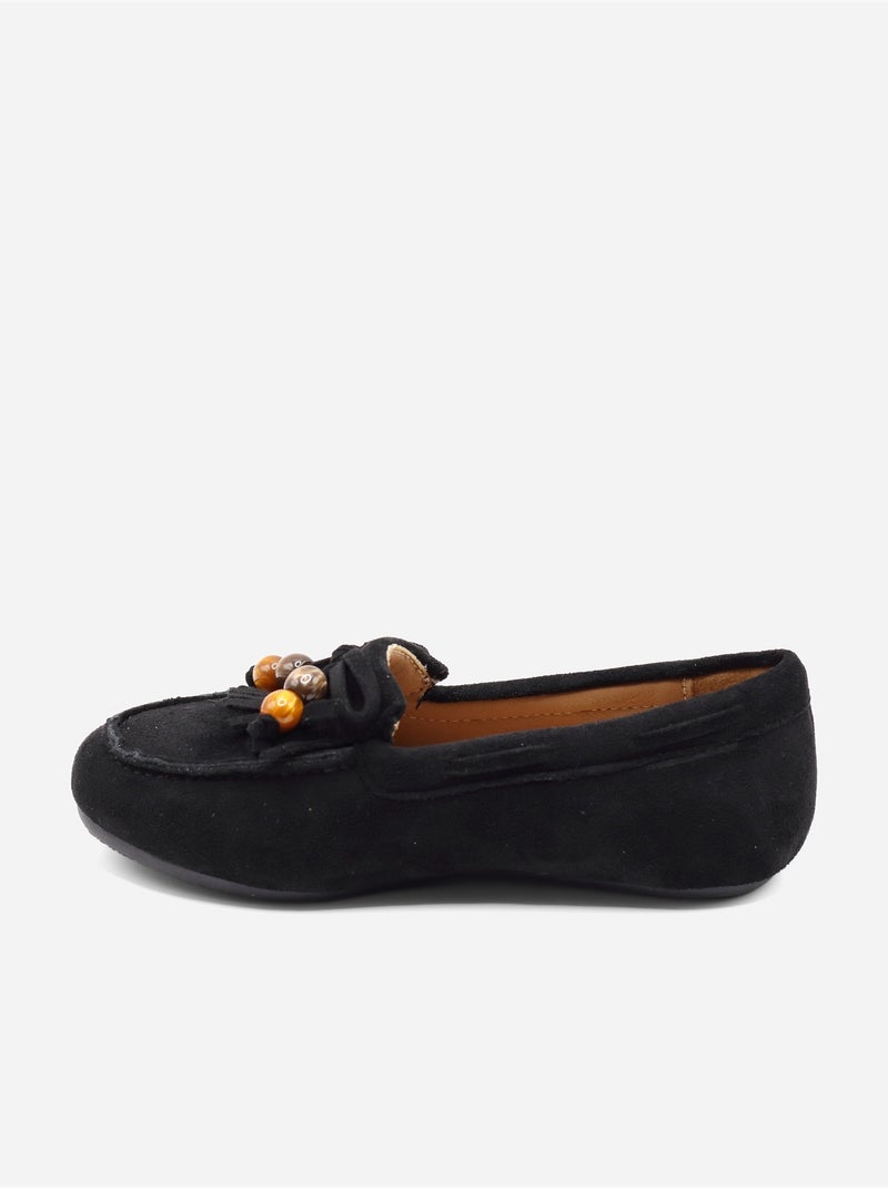 Mocassins met franjes Zwart - Kiabi